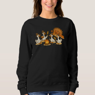 Funny Fånig Goose Camping Thanksgiving T Shirt