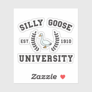 Funny Fånig Goose universiteten Klistermärken
