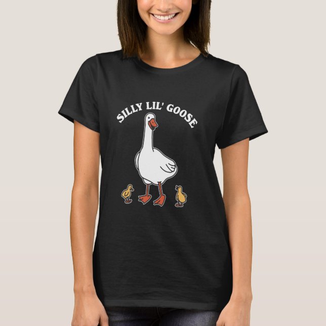 Funny Fånig Lil'Goose Apparel T Shirt (Framsida)