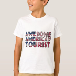 Funny Fantastisk American Tourist Flagga Typograph Tee