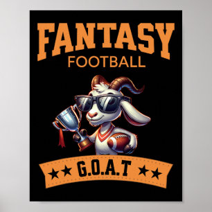 Funny Fantasy Football Champion Goat Poster