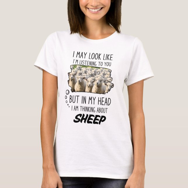 Funny Får Älskare T Shirt (Framsida)