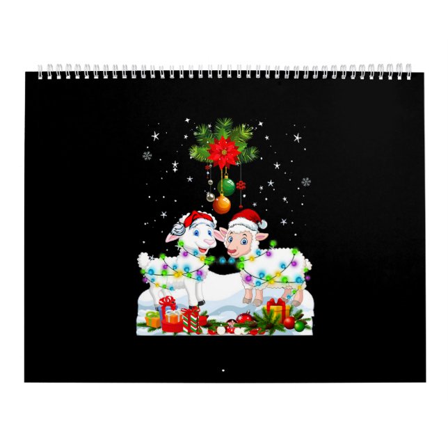 Funny Får Julgran | Julafton Animal Gift Kalender (Omslag)