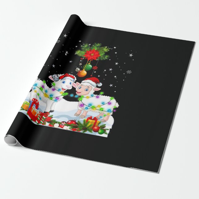 Funny Får Julgran | Julafton Animal Gift Presentpapper (Utrullad)
