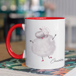 Funny får Kärlek Heart Personlig Namn Mugg<br><div class="desc">Fårande får Kärlek Heart-Personligen Namn Coffee Tea Mugg har en rolig tecknad av ett får med kärlek-hjärtan som snurrar runt huvudet och personligen med ditt eget namn i modern stil. Perfekter till jul,  födelsedag,  Alla hjärtans dag eller årsdag. Designad av ©Evco Studio www.zazzle.com/store/evcostudio</div>