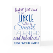 Funny farbror Birthday Card