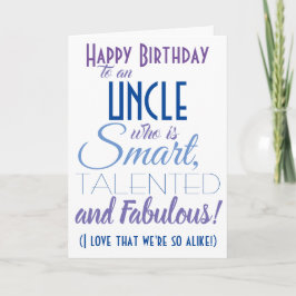 Funny farbror Birthday Card Kort