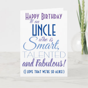 Funny farbror Birthday Card Kort