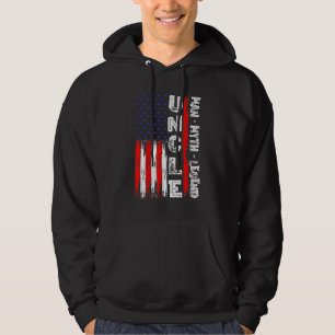 Funny farbror Man Myth Legend Vintage Manar Americ Hoodie