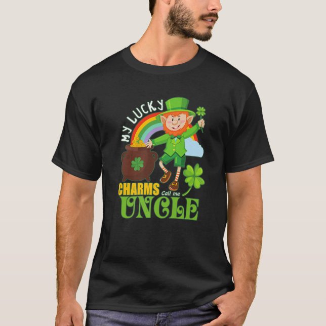 Funny farbror Paddy Day St Patricks Lucky Charms C T Shirt (Framsida)