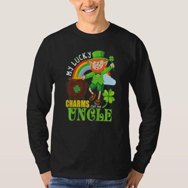 Funny farbror Paddy Day St Patricks Lucky Charms C T Shirt (Framsida)