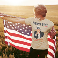Funny farbror Sam Patriotic Anpassningsbar Message