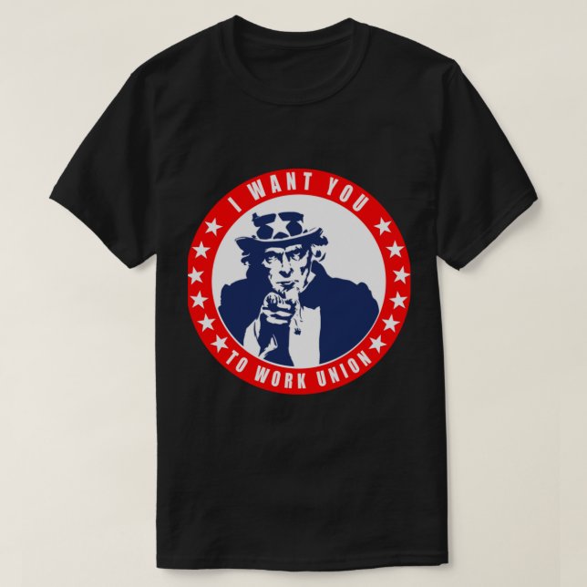 Funny farbror Sam - Work Union T Shirt (Design framsida)