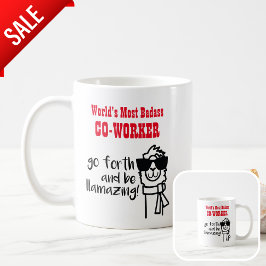 Funny Farewell Co-Worker - Worlds BADASS Llama MUG Kaffemugg