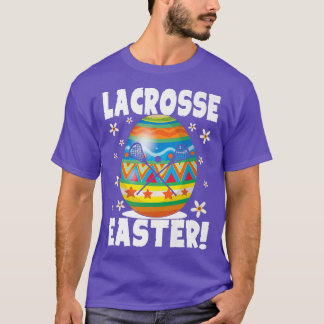 Funny Färg Egg Lacrosse Player Bunny Älskare Easte T Shirt