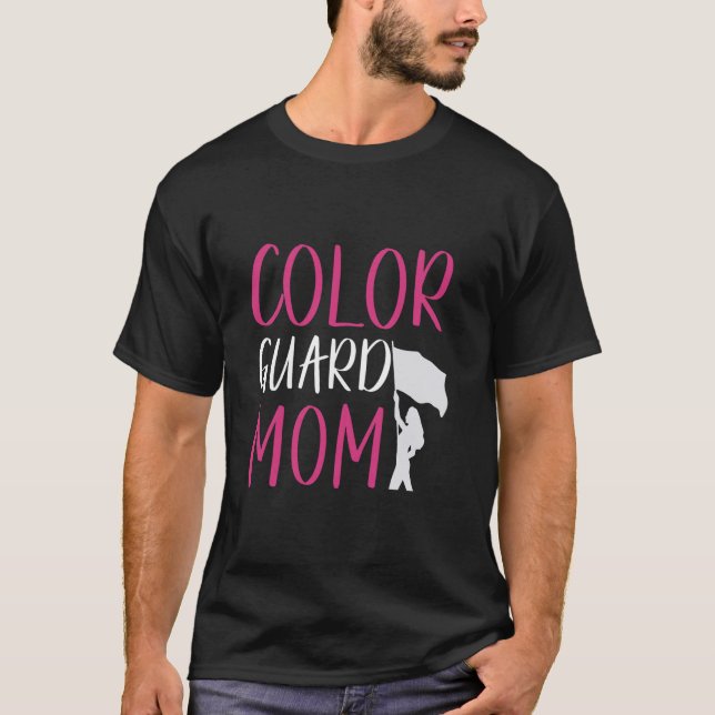 Funny Färg Guard Mamma - Proud Marching Band Schoo T Shirt (Framsida)