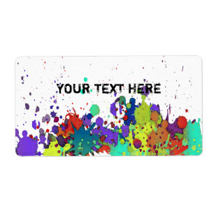 FUNNY FÄRG STÄNK I + din backgr. & text Fraktsedel