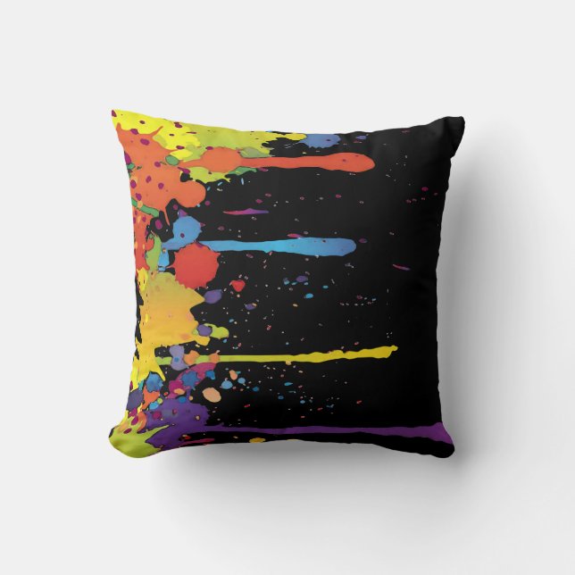 FUNNY FÄRG STÄNK II + din backgr. & idéer Kudde (Framsida)