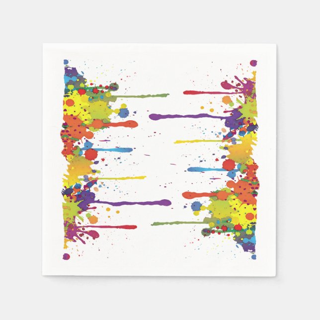 FUNNY FÄRG STÄNK II + din backgr. & idéer Pappersservett (Framsidan)