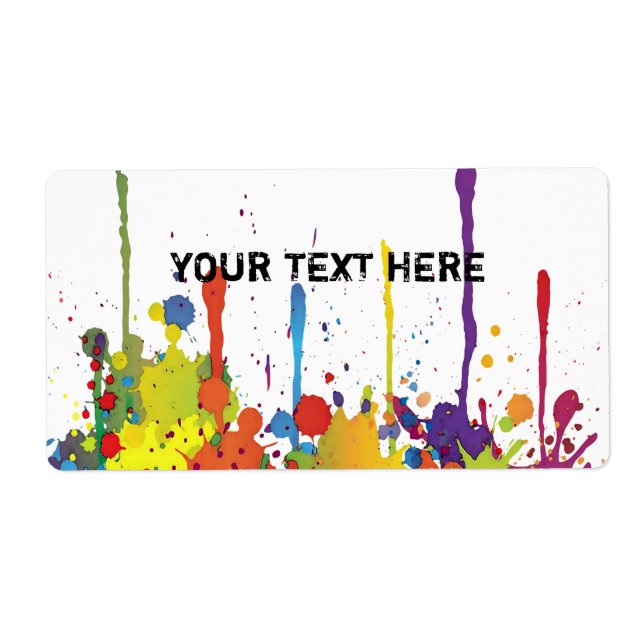 FUNNY FÄRG STÄNK II + din backgr. & text Fraktsedel (Framsidan)