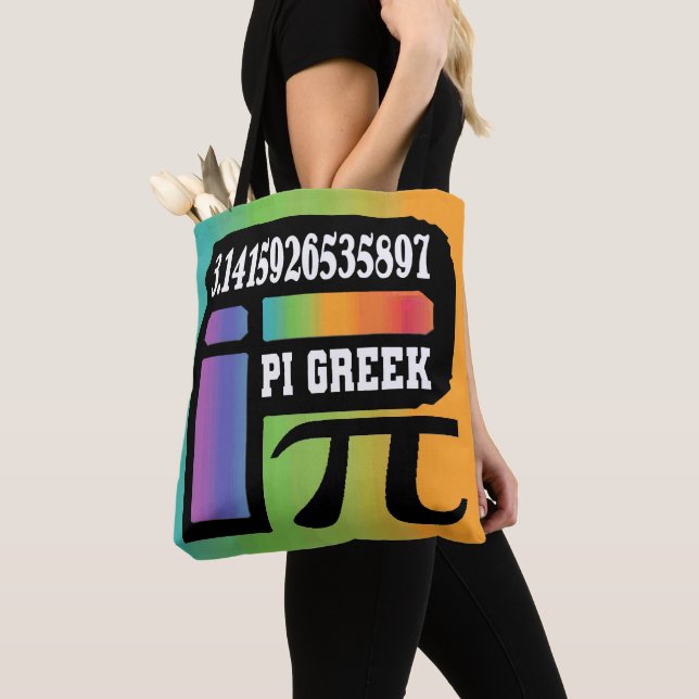 FUNNY FÄRGAD CHAKRAS MATH PI GREEK BREV SYMBOL TYGKASSE (Närbild)