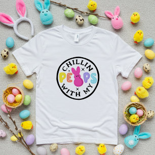 Funny färgfull Påsk Peeps Pastel Typography T Shirt