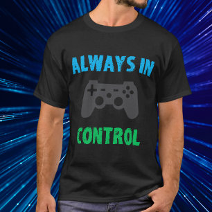 Funny färgfull spelare alltid i T-Shirt-kontrollen T Shirt