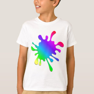 Funny färgstark grafik Rainbow Paint Splatter T-shirt