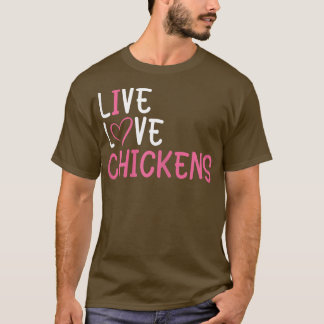 Funny Farm Älskare Chickens Graphic for Women and  T Shirt