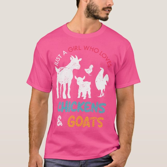 Funny Farm Animal Chicken Goats Farmer Goat T Shirt (Framsida)