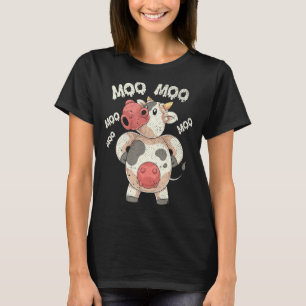 Funny Farm Animal Lover Farmer Moo Cute Cow T Shirt