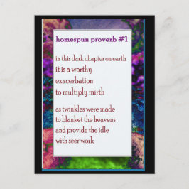 Funny Farm Dikt Card nr 11 Vykort