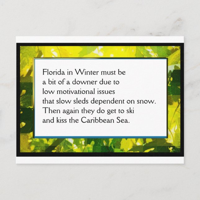 Funny Farm-Dikt-kort nr 1 Vykort (Framsida)