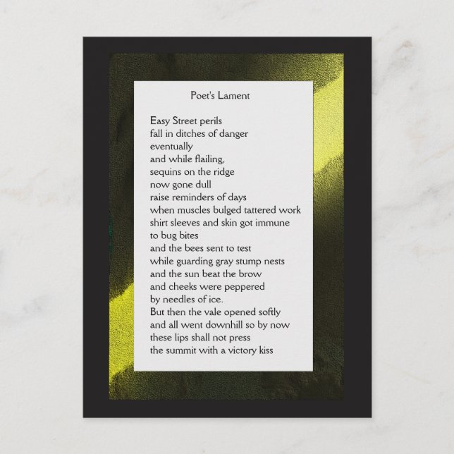 Funny Farm Dikt-kort nr 2 Vykort (Framsida)