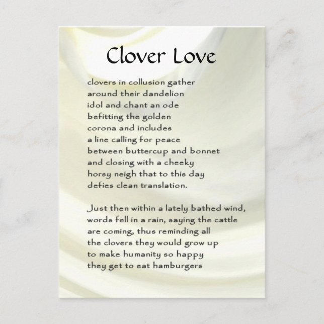 Funny Farm-Dikt-kort nr 6 Vykort (Framsida)