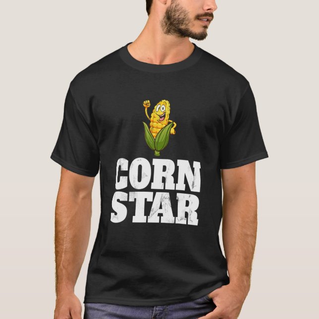 Funny Farm Food Corny Cob Farmer Maj Star Gift T Shirt (Framsida)