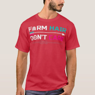 Funny Farm Hair bryr sig inte om Retro Farming Far T Shirt