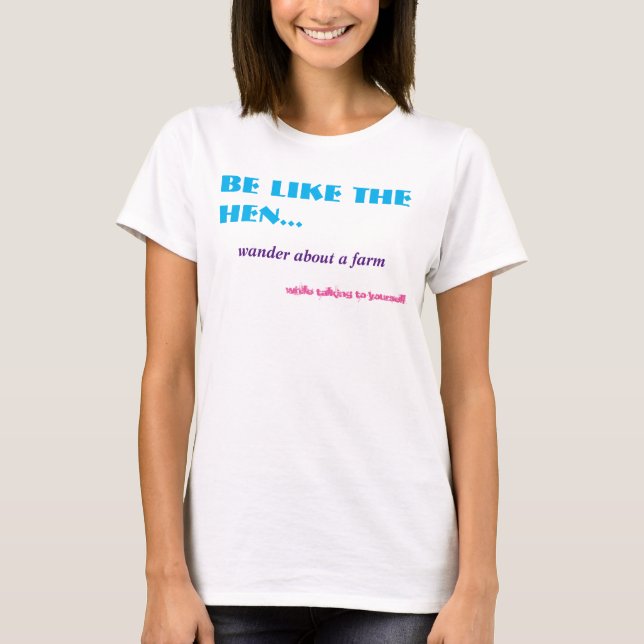 Funny Farm Hen Joke Mythical Beast Animal T-shirt (Framsida)