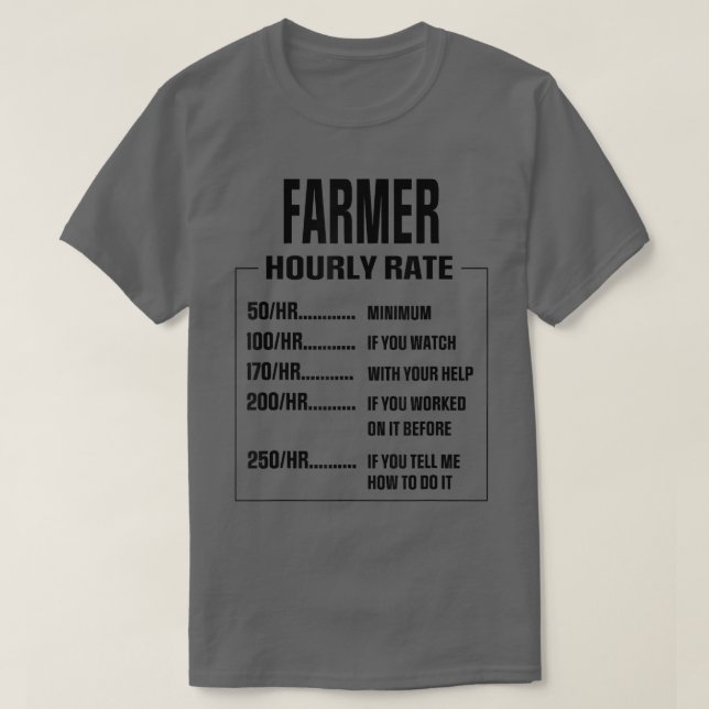 Funny farm Hobby Say Farmer T Shirt (Design framsida)