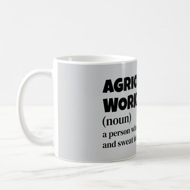 Funny Farm Worker Definition - Jordbruksgåva Kaffemugg (Vänster)