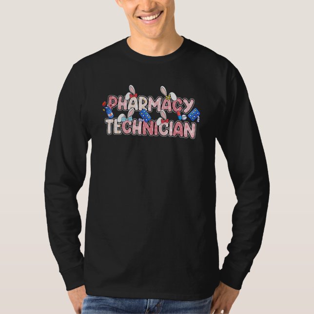 Funny farmaceut Bunny Pharmacist Lycklig E E T Shirt (Framsida)
