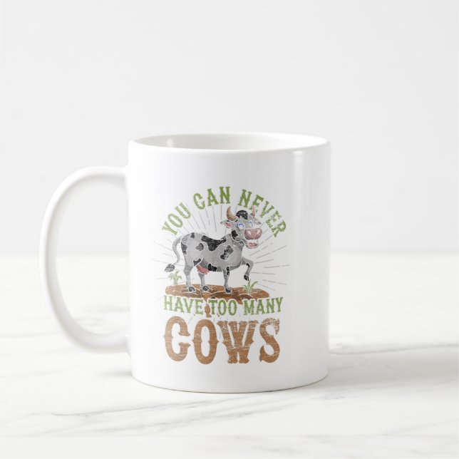Funny Farmer Farm Animal Lover Cute Cow Lrbva. Per Kaffemugg (Vänster)