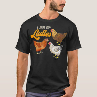 Funny Farmer Gift - I Kärlek My Dam Chicken T Shirt