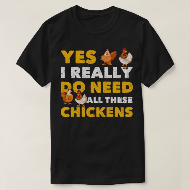 Funny Farmer Gift Idea Chicken Pullover T Shirt (Design framsida)