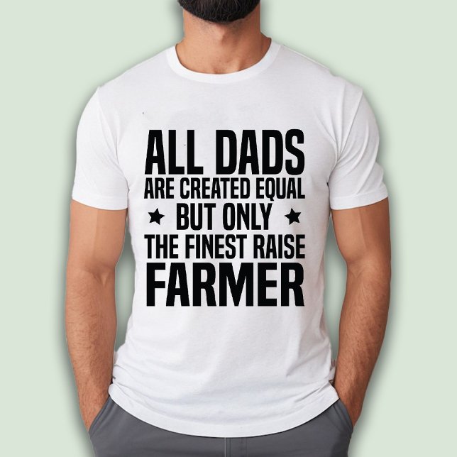 Funny Farmer Pappa eller Make Avskrivningsvit T Shirt (Funny Farmer Dad or Husband Appreciation White T-Shirt)