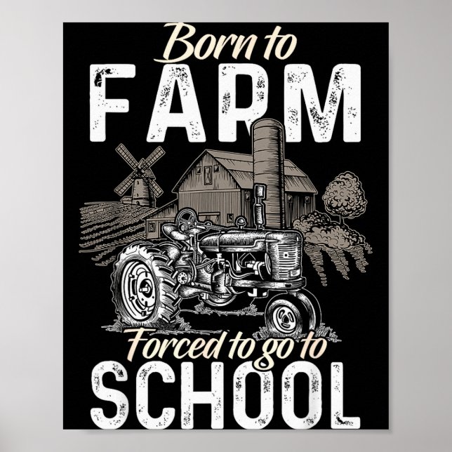 Funny Farmer Shirt Men Tractor Boys Tractor Lover  Poster (Framsidan)
