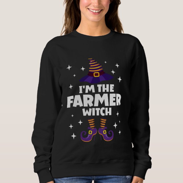 Funny Farmer Witch Family Matching Halloween Farmi T Shirt (Framsida)