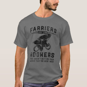 Funny Farrier Hoof Trimming Equine Horse Shoeing H T Shirt