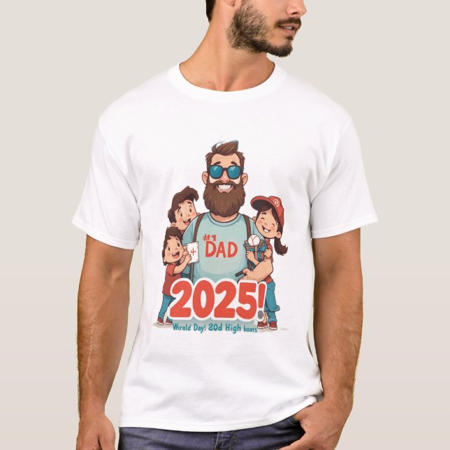 Funny Fars dag 2025 T Shirt (Framsida)