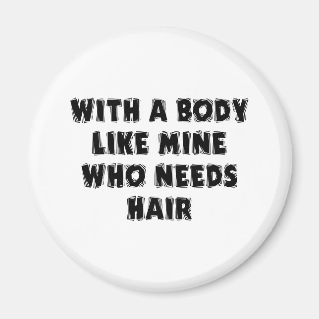 Funny Fars dag Bald Man Magnet (Framsidan)